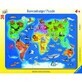 Puzzel Wereldkaart met dieren, 30 stukjes, Ravensburger