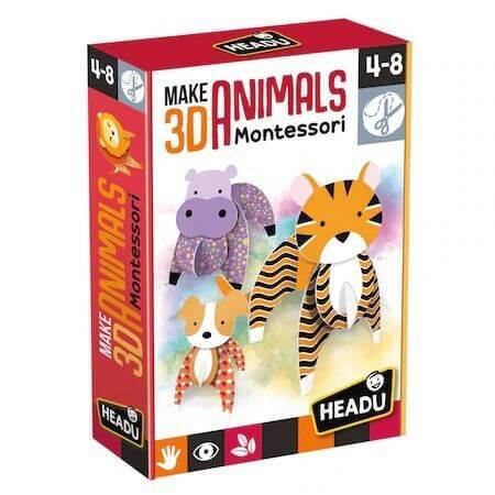 Montessori Puzzel - 3D Dieren, +4 jaar, Headu