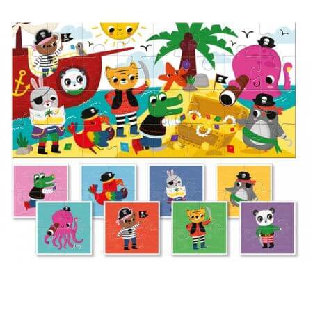 Puzzle per bambini Pirati, +2 anni, Ludattica