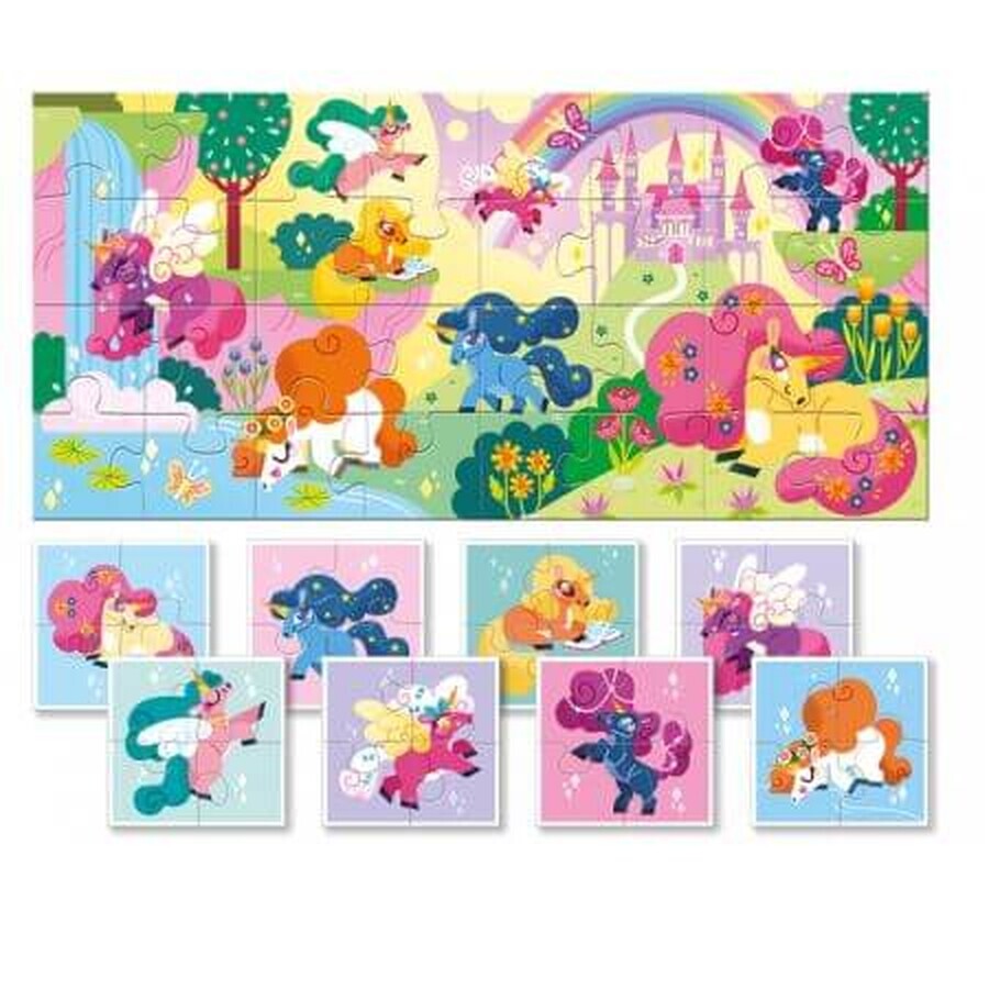 Puzzle per bambini Unicorni, +2 anni, Ludattica