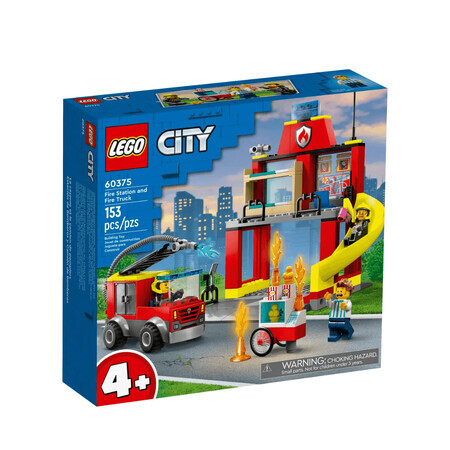 Lego City Feuerwehrauto und Anhänger, ab 4 Jahren, 60375, Lego