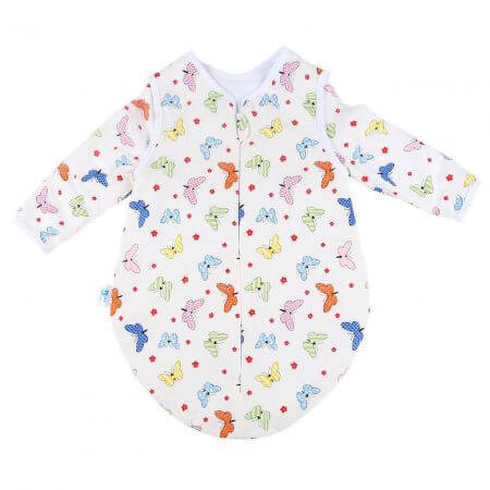 Sleeping bag with long sleeve Butterflies, 0 - 3 months, Baltic Bebe