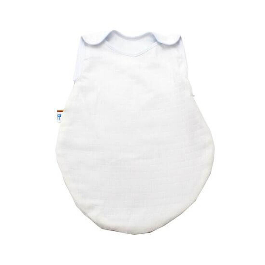 White muslin sleeping bag, 0-3 months, Baltic Bebe