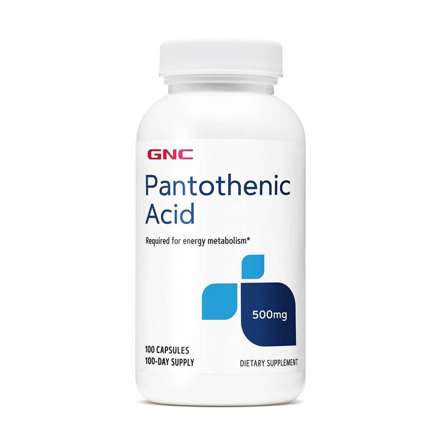 Acido pantotenico 500 mg (100413), 100 capsule, GNC