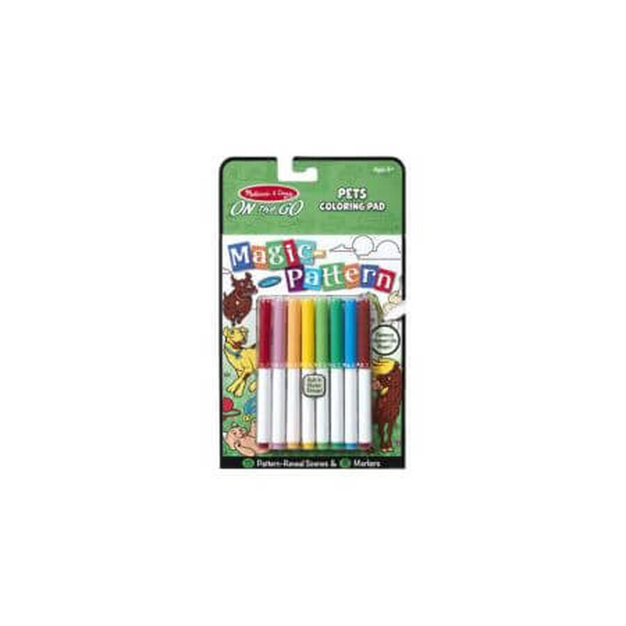 Carnet de colorat Modele magice - Animale de companie, +4 ani, Melissa&Doug