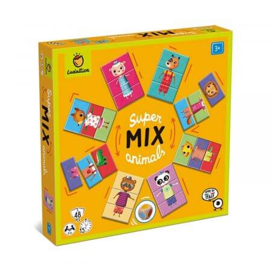 Jeu de société Super Mix Animals, + 3 ans, Ludattica