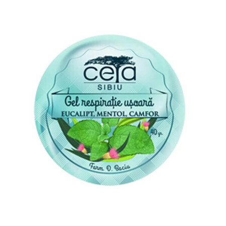 Gel respiratoire aux extraits d'eucalyptus, de menthol et de camphre, 40 g, Ceta Sibiu