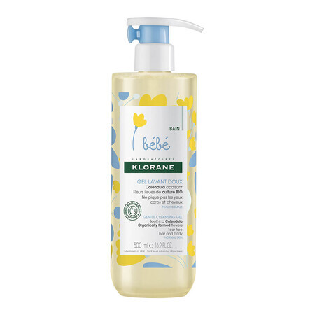 Gel moussant pour le corps et les cheveux, 500 ml, Klorane Baby