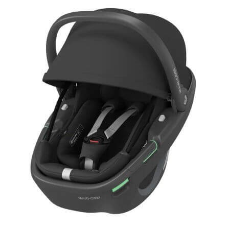 Seggiolino auto I-Size Coral 360, Essential Black-Black Shell, Maxi Cosi