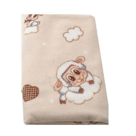 Oita Crem zachte babyluier, 150x100 cm, Baltic Bebe