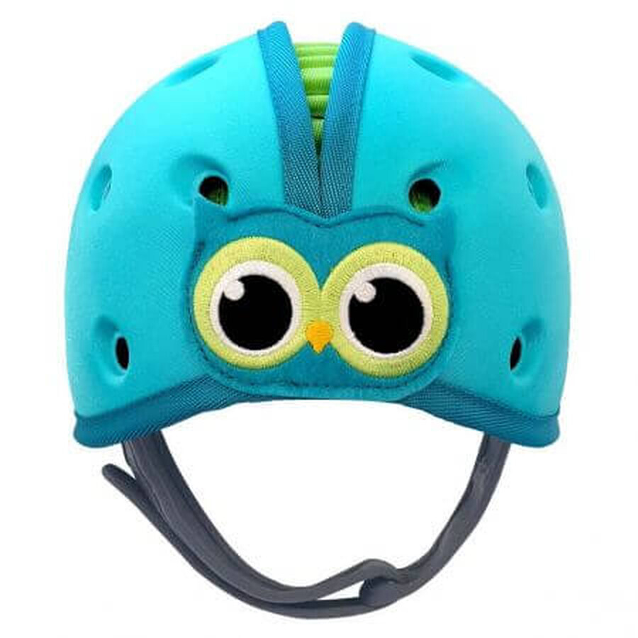 Baby Owl Babyhelm aus flexiblem Schaumstoff, 7 - 24 Monate, Blau, Safehead