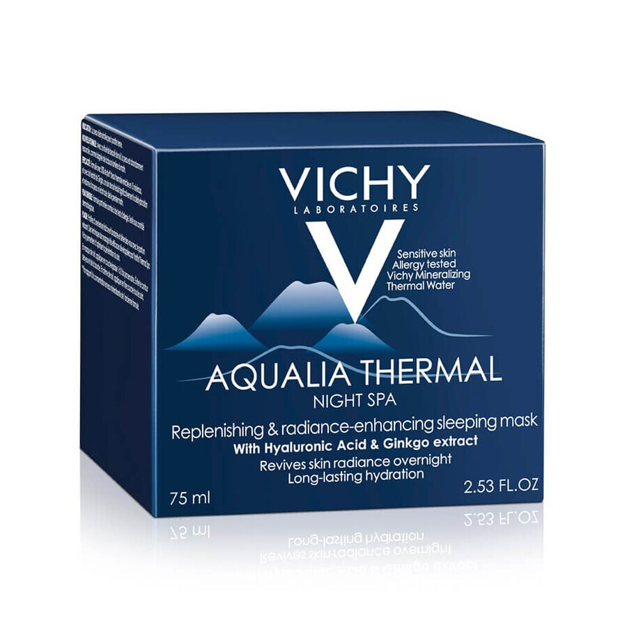 Vichy Aqualia Thermal SPA Gel-crème hydratant de nuit avec effet anti-obésité, 75 ml