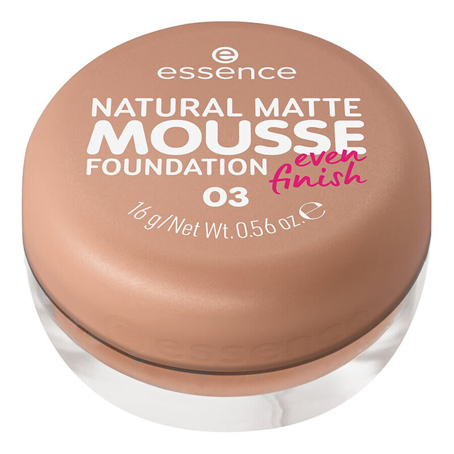 Natuurlijke Matte Mousse Foundation, 03, 16 g, Essence