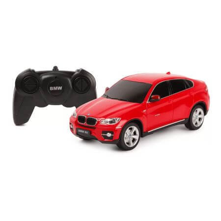 Voiture télécommandée BMW X6, échelle 1 à 24, rouge, Rastar