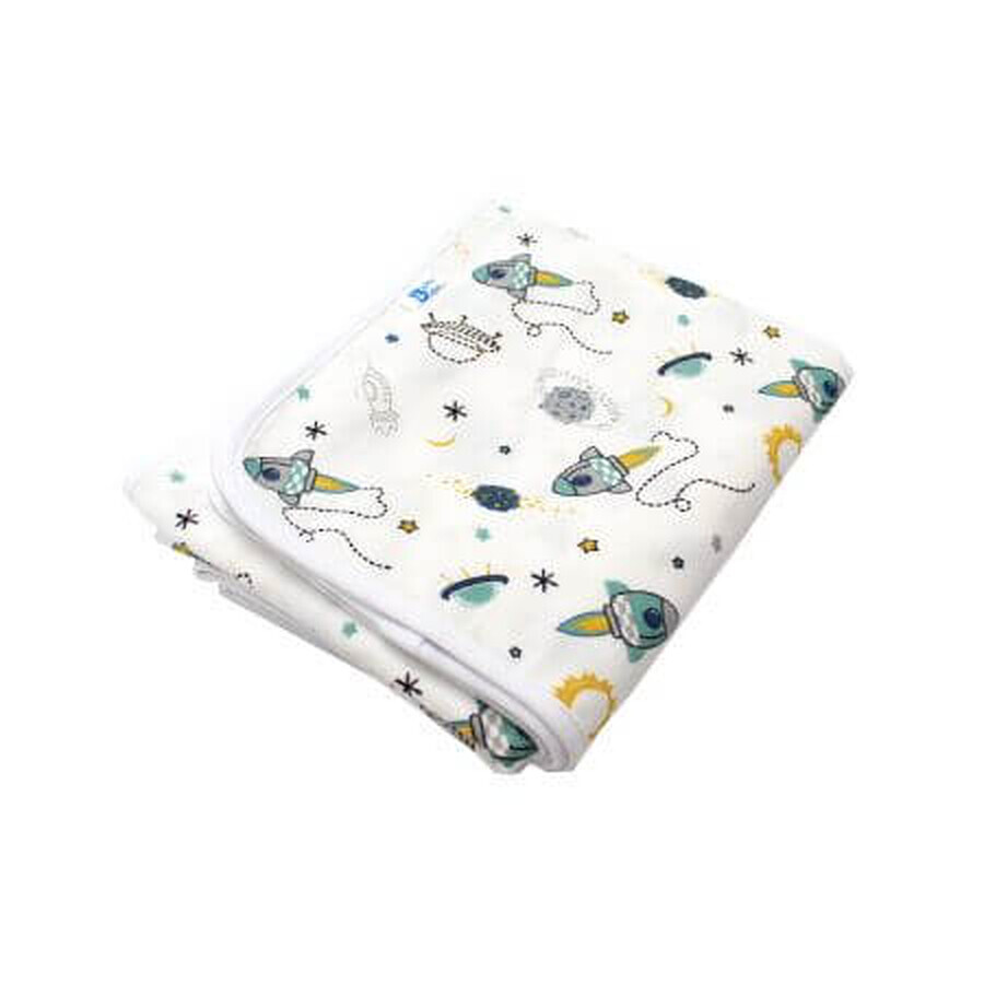 Double muslin blanket, Planet, 80x100 cm, Baltic Baby