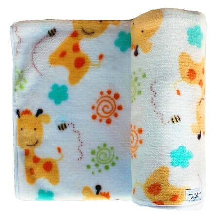 Couverture douce en polaire, 70 x 90 cm, Girafe, Tuxi Brands