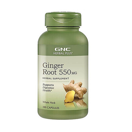 Gemberwortel 550 mg Herbal Plus (197722), 100 capsules, GNC