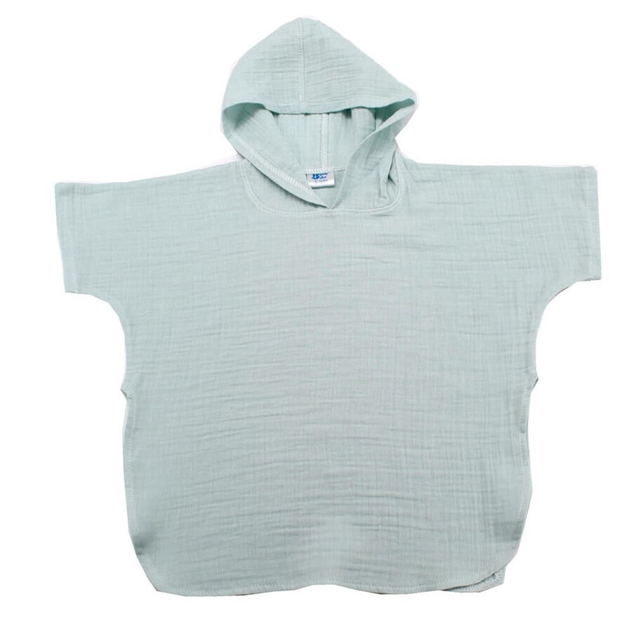 Poncho din muselina cu gluga, 3 - 4 ani, Mint, Baltic Bebe