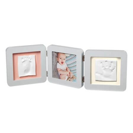 Wit Essential fotolijstje met dubbele print, +0 maanden, Baby Art