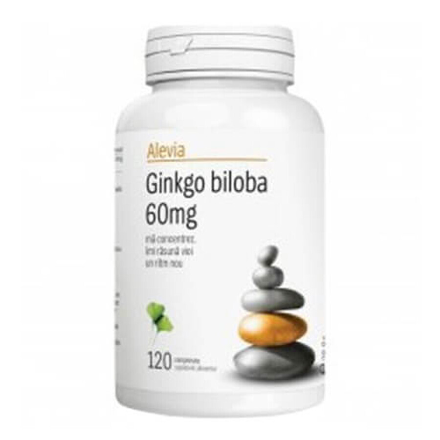 Ginkgo biloba 60 mg, 120 tabletten, Alevia