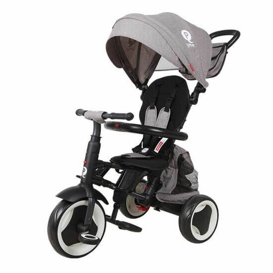 Triciclo infantil plegable Rito Plus, Gris, Qplay