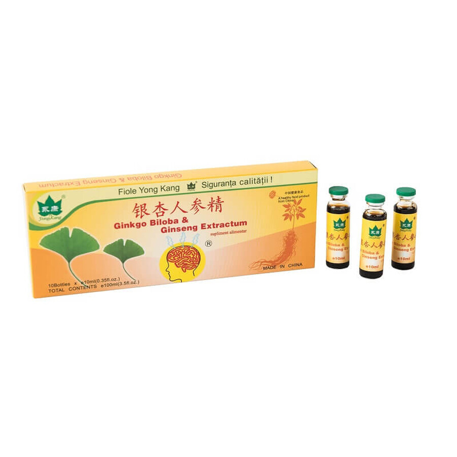 Ginkgo Biloba et Ginseng Extractum, 10 ampoules, Yongkang International China