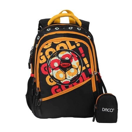 Zwarte Gool Schooltas, 38 cm, Daco