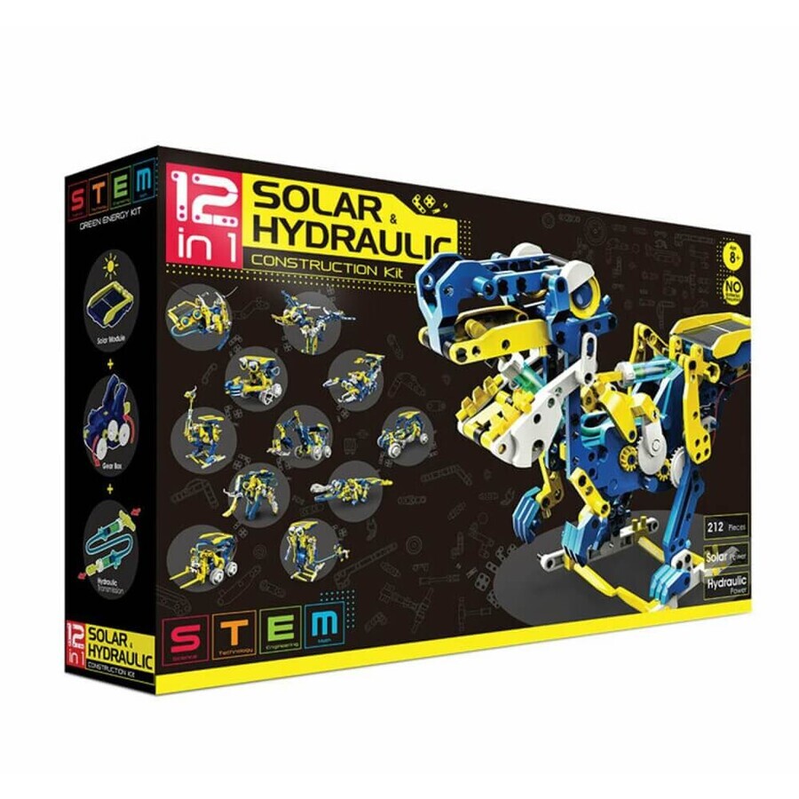 Kit de constructie roboti solari si hidraulici 12 in 1, The Source