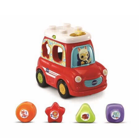 Minivan avec animaux et formes géométriques, 1-5 ans, Vtech Toodler