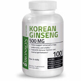 Koreaanse ginseng 500 mg, 100 capsules, Bronson Laboratories