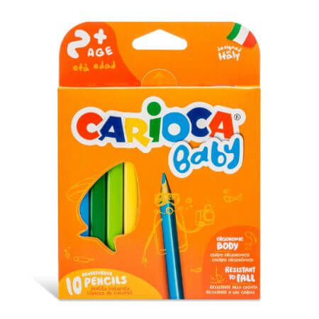 Satz von 10 Buntstiften Baby, +2 Jahre, Carioca