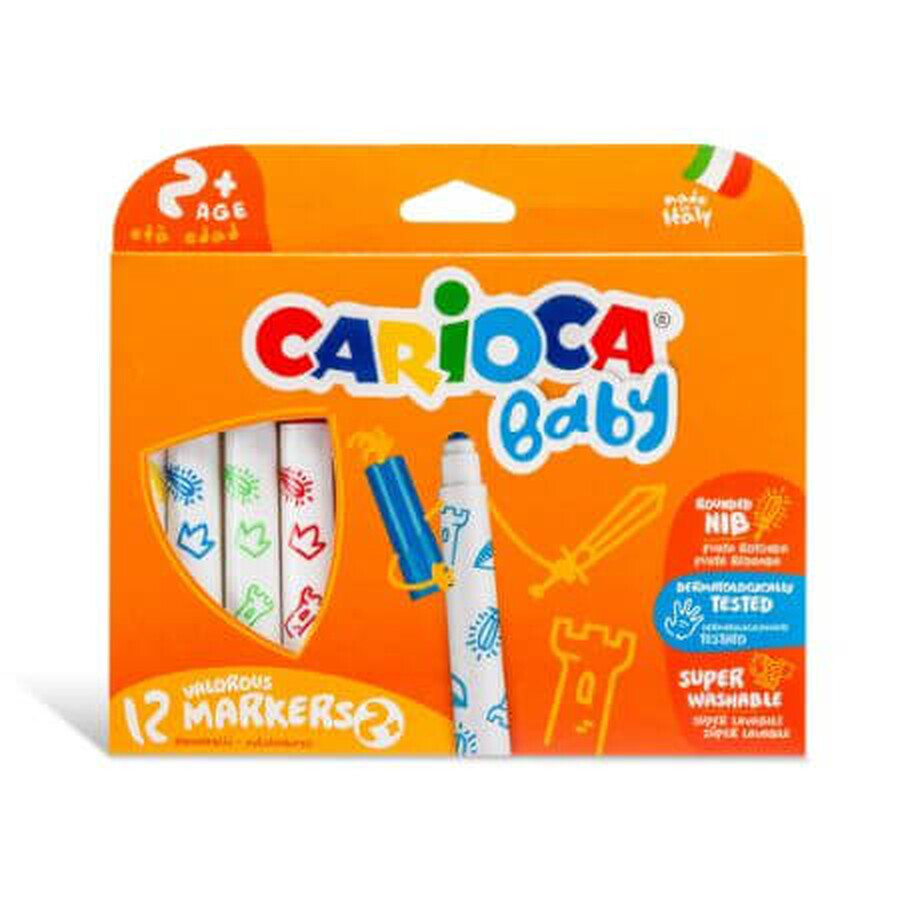 Set van 12 gekleurde babycaryopses, +2 jaar, Carioca