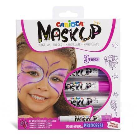 Set di 3 colori per pelle Princess, Maskup, Carioca