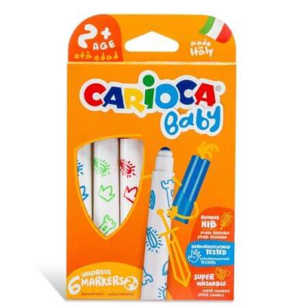 Set de 6 feutres 2+, Carioca Baby