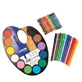 Juego de acuarelas, ceras y lápices de colores, Playbox