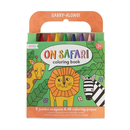 Set de livres de coloriage et de crayons, 3 ans et plus, Safari, Ooly