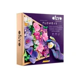 Wood &amp; Craft houten lijst boetseerset, 21 x 21 cm, +12 jaar, Bloemen 2, Okto