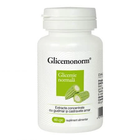 Glicemonorm, 60 comprimidos, 1+1, Dacia Plant