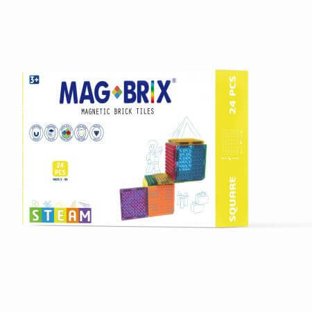 Jeu magnétique Magbrix, 24 pièces, Magblox