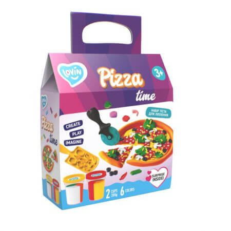 Jeu de pâte à modeler Pizza Time Lovin'Do, +3 ans, 6 couleurs, Okto