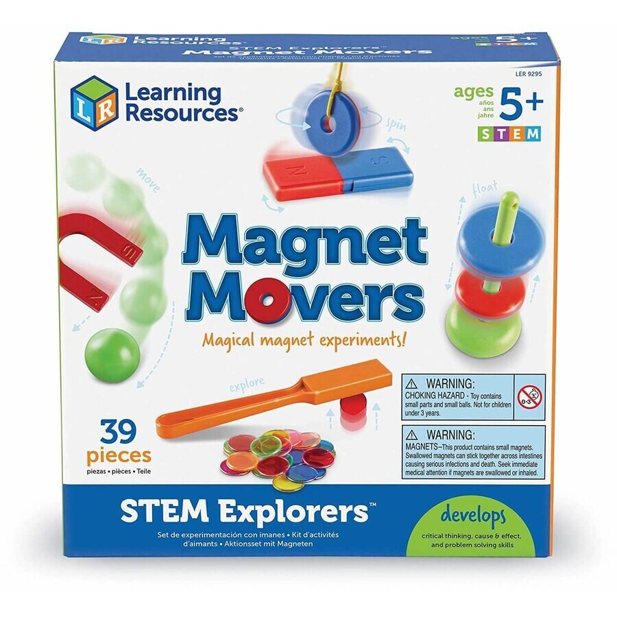 Stoom magie set met magneten, +5 jaar, 39 stuks, Learning Resources