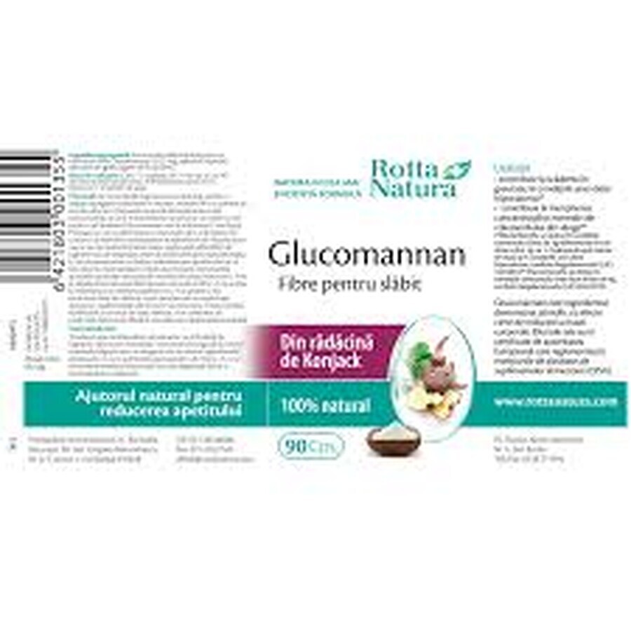 Glucomannaanvezel voor gewichtsverlies, 90 capsules, Rotta Natura