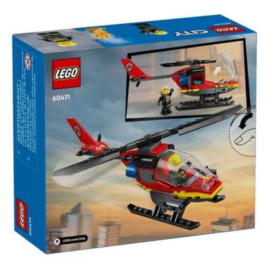 Brandweerhelikopter, +5 jaar, 60411, Lego City