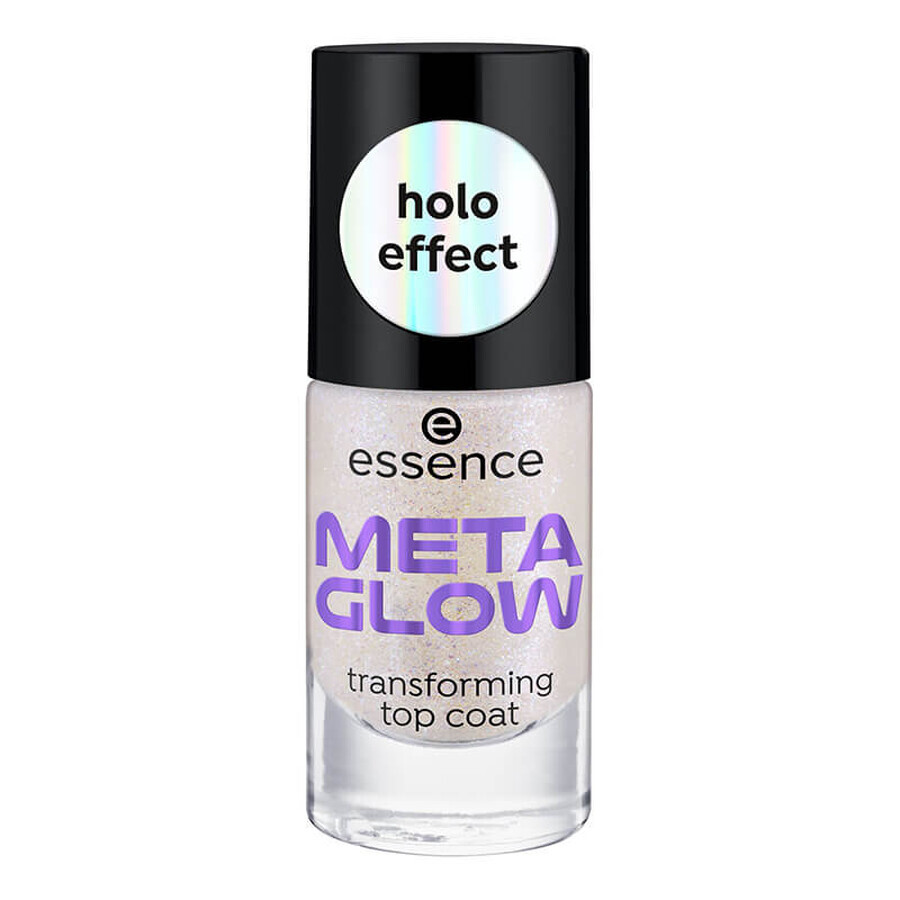 Nagellak Meta Glow Multi-reflecterende Top Coat, 8 ml, Essence