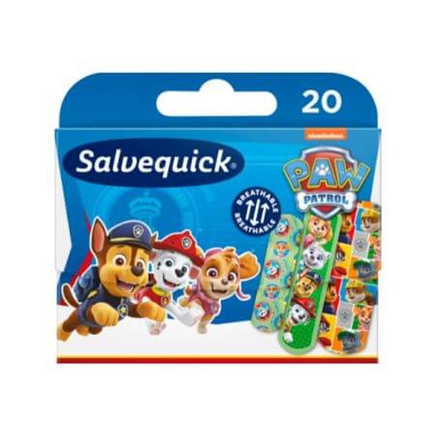 Paw Patrol Baby-Pflaster, 20 Stück, Salvequick