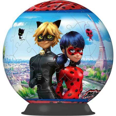 3D Puzzle Miraculous, + 6 Jahre, 72 Teile, Ravensburger