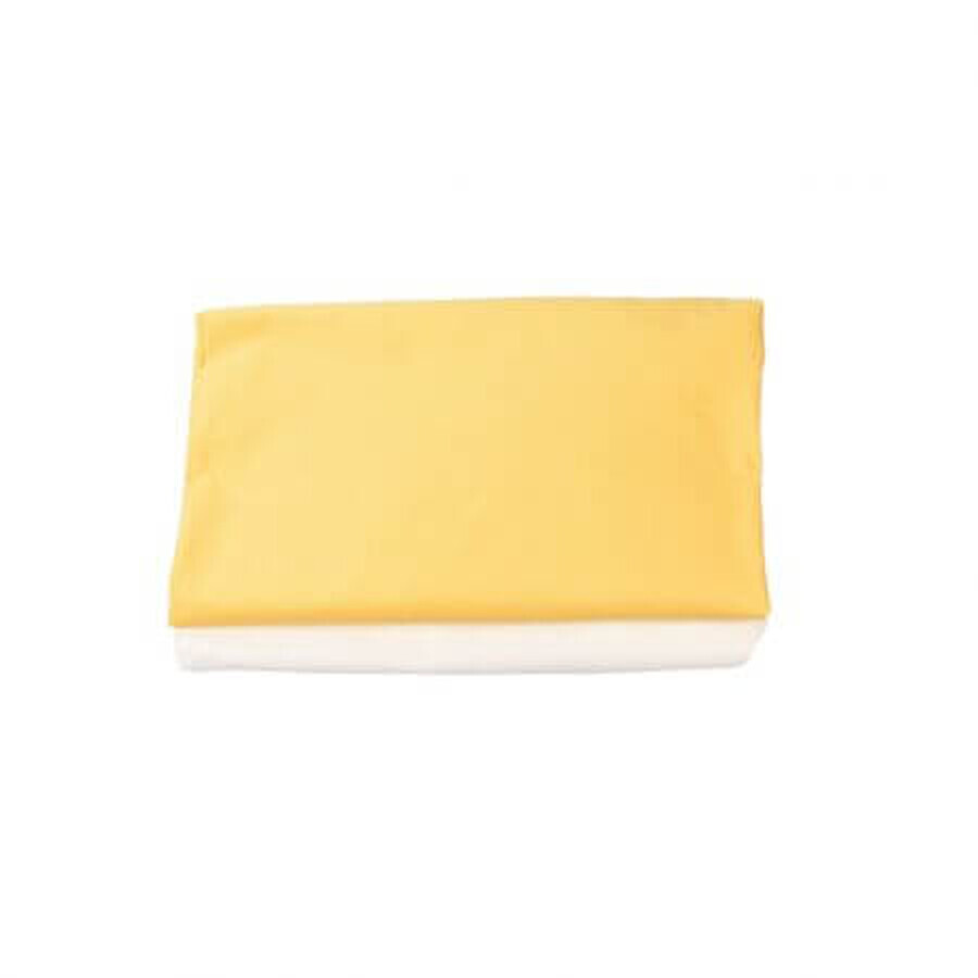 Lot de 2 draps de lit, 120 x 60 cm, Crème et Jaune, Fic Baby