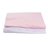 Set of 2 crib sheets, 120x60 cm, White/Red, Fic Baby
