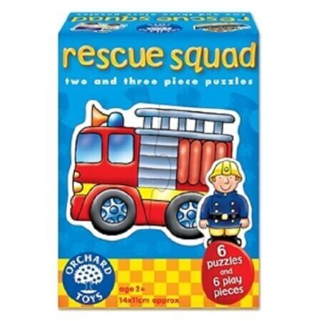 Lot de 6 puzzles Rescue Team 2 et 3 pièces, Orchard Toys