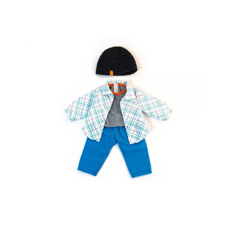 Set di abbigliamento per bambole bambino 38 cm, blu, Miniland